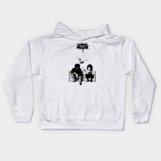 Feeding the Pigeons  (black) Kids Hoodie